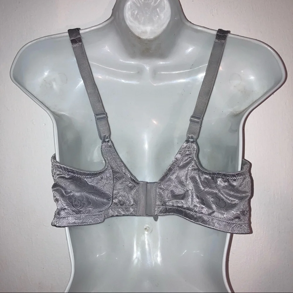 Vanity Fair Body Shine Floral Full Coverage Wire Free 38D Gray